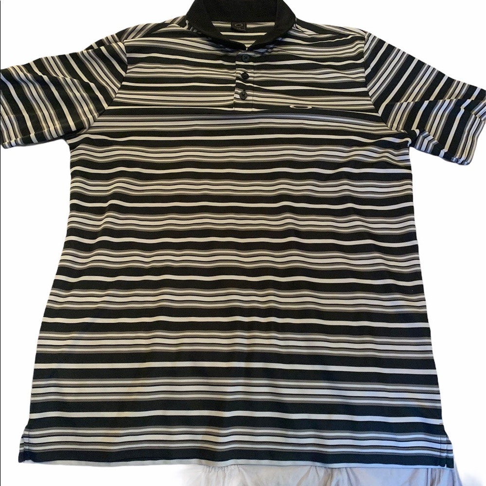 Men’s Oakley golf shirt striped polo